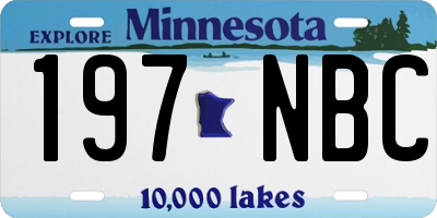 MN license plate 197NBC