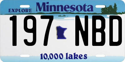 MN license plate 197NBD