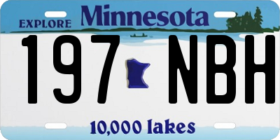 MN license plate 197NBH