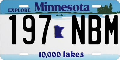 MN license plate 197NBM