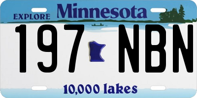 MN license plate 197NBN