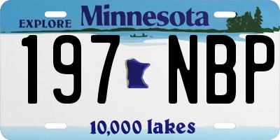 MN license plate 197NBP