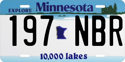 MN license plate 197NBR