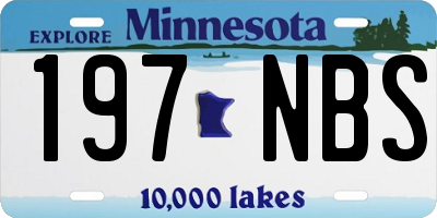 MN license plate 197NBS