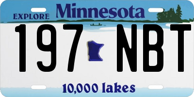 MN license plate 197NBT