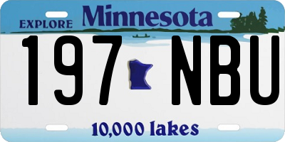 MN license plate 197NBU