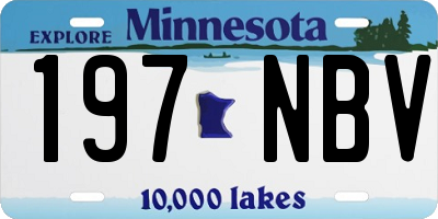 MN license plate 197NBV