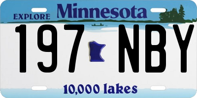MN license plate 197NBY