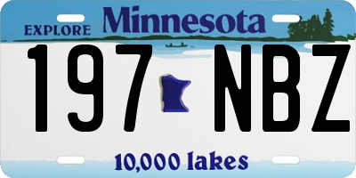 MN license plate 197NBZ