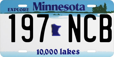 MN license plate 197NCB