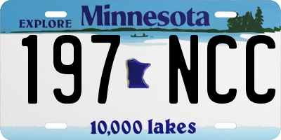 MN license plate 197NCC