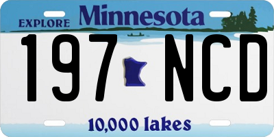 MN license plate 197NCD