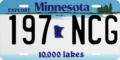 MN license plate 197NCG