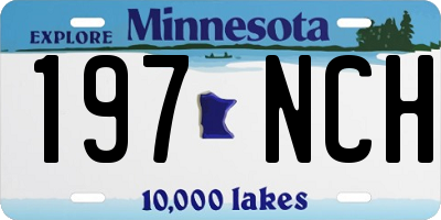 MN license plate 197NCH
