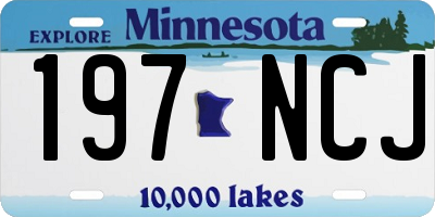MN license plate 197NCJ