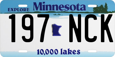 MN license plate 197NCK