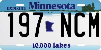 MN license plate 197NCM