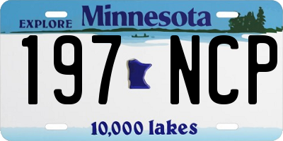 MN license plate 197NCP