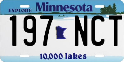 MN license plate 197NCT