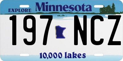 MN license plate 197NCZ
