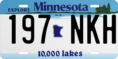 MN license plate 197NKH