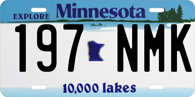 MN license plate 197NMK
