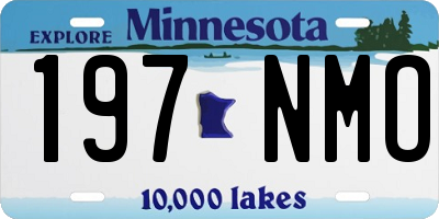 MN license plate 197NMO