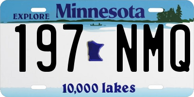 MN license plate 197NMQ