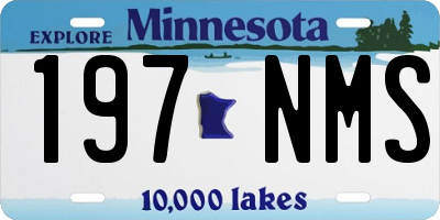 MN license plate 197NMS