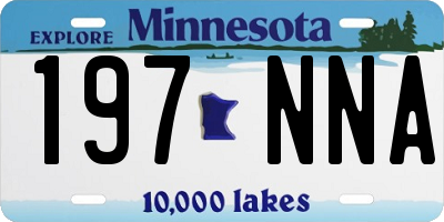 MN license plate 197NNA