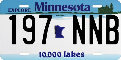 MN license plate 197NNB