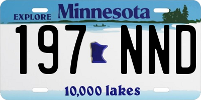 MN license plate 197NND