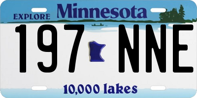 MN license plate 197NNE