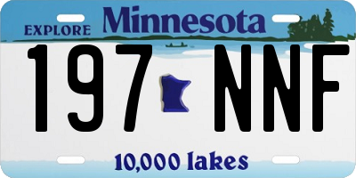 MN license plate 197NNF