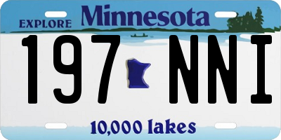 MN license plate 197NNI