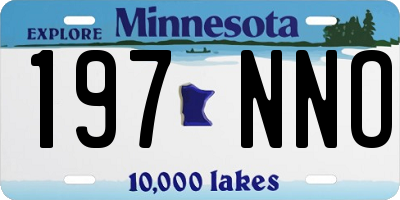 MN license plate 197NNO