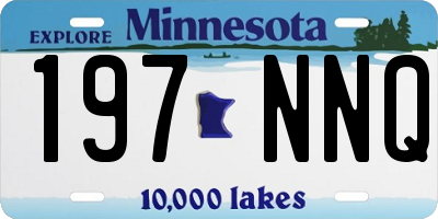 MN license plate 197NNQ
