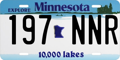 MN license plate 197NNR