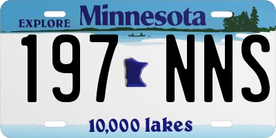 MN license plate 197NNS
