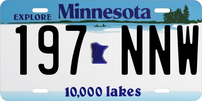 MN license plate 197NNW