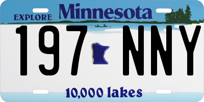 MN license plate 197NNY