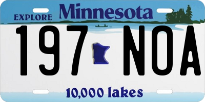 MN license plate 197NOA