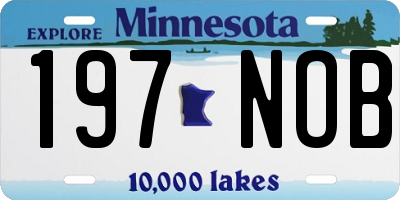 MN license plate 197NOB