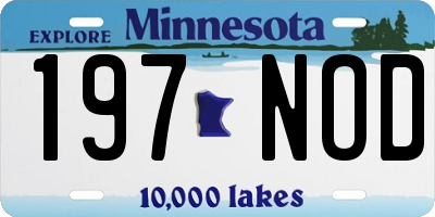 MN license plate 197NOD