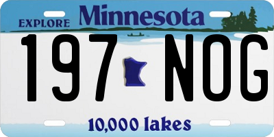 MN license plate 197NOG