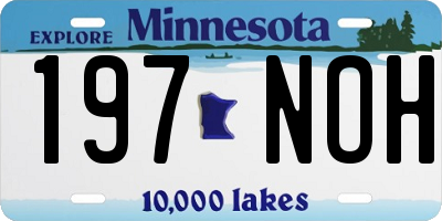 MN license plate 197NOH