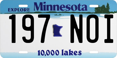 MN license plate 197NOI