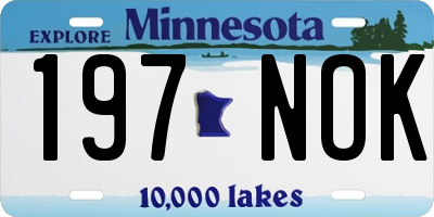 MN license plate 197NOK