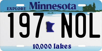 MN license plate 197NOL