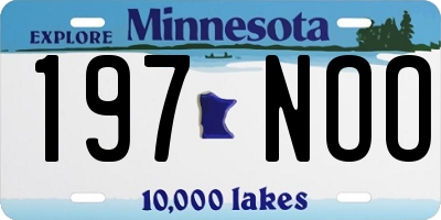 MN license plate 197NOO